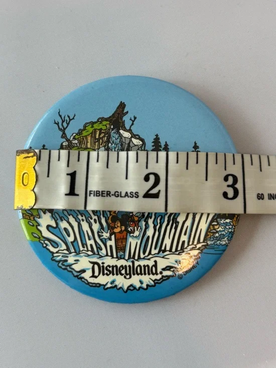 Vintage 80’s Disneyland Splash Mountain 3in Button Pin Set of 2 Cast Member Excl - Picture 5 of 9